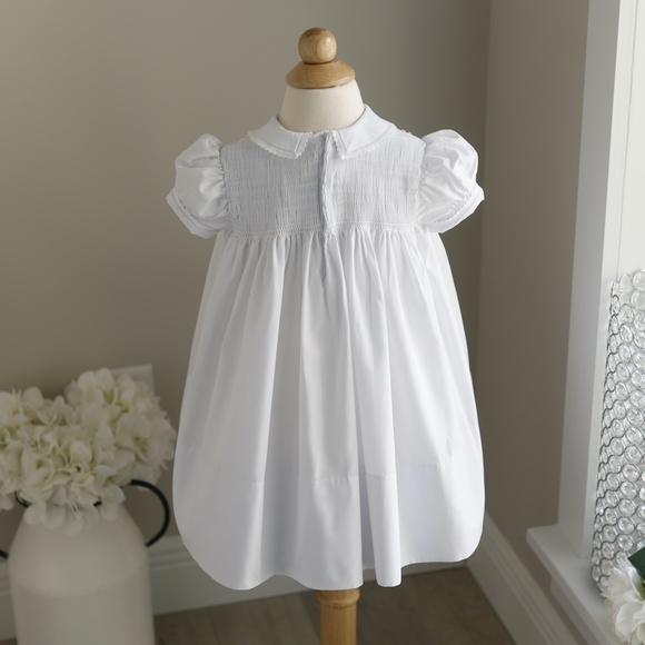 Smocked White Dress Vintage Feltman Brothers 24 Months Portraits Party Like New - Picture 7 of 7
